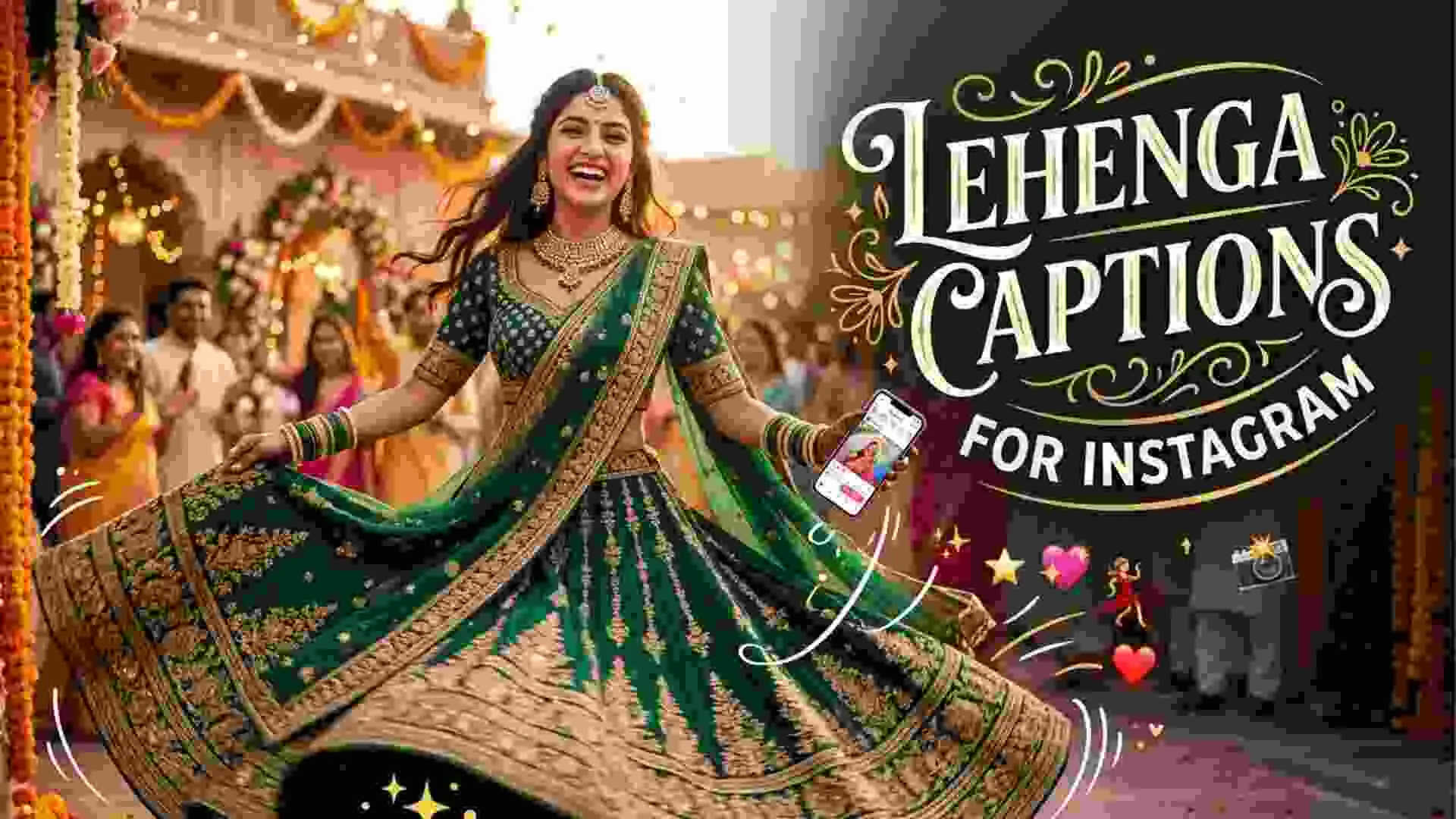 Lehenga Captions for Instagram