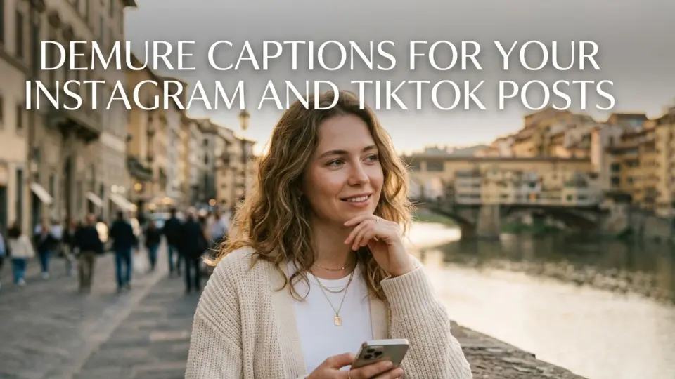 Demure Captions for Instagram and Tiktok Posts