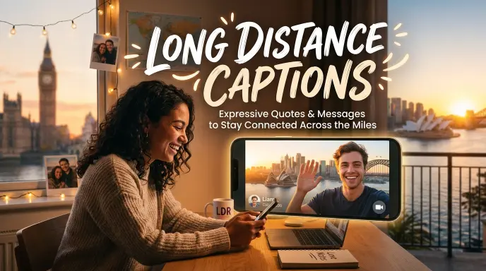 Long Distance Captions to Express your Love